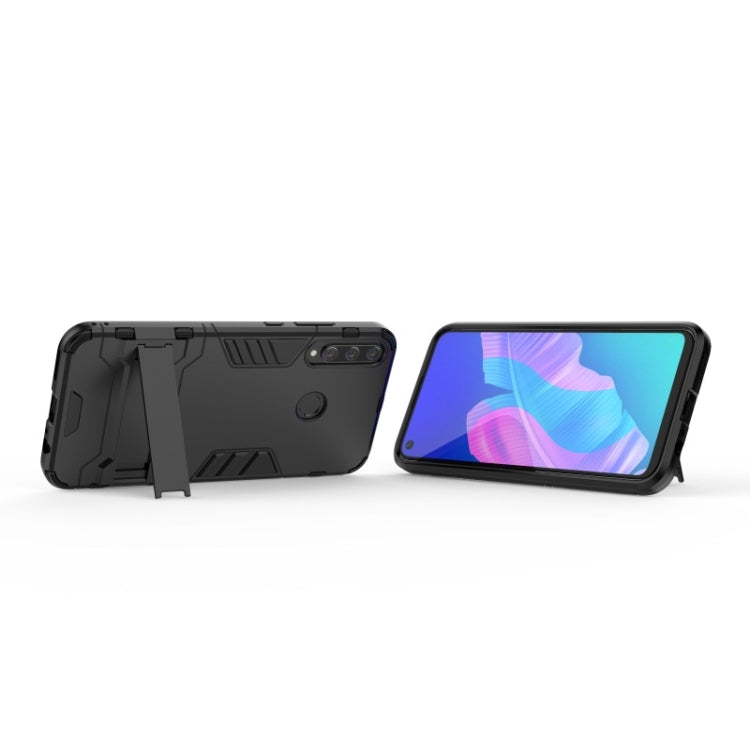 For Huawei Y7p / P40 Lite E Shockproof PC + TPU with Holder(Black) by buy2fix