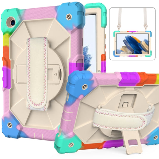 For Samsung Galaxy Tab A8 10.5 2021 X200 Contrast Color Robot Silicone + PC Tablet Case(Colorful Blue) by buy2fix