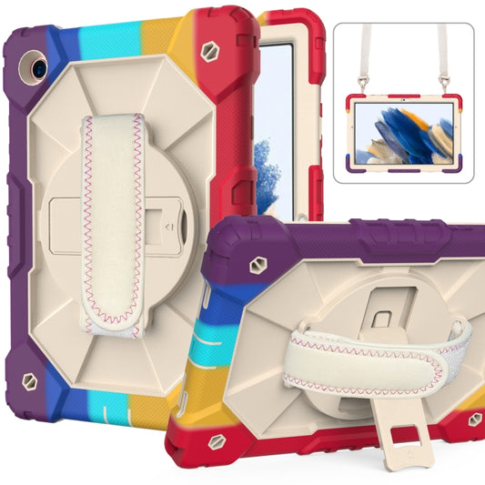 For Samsung Galaxy Tab A8 10.5 2021 X200 Contrast Color Robot Silicone + PC Tablet Case(Colorful Red) by buy2fix