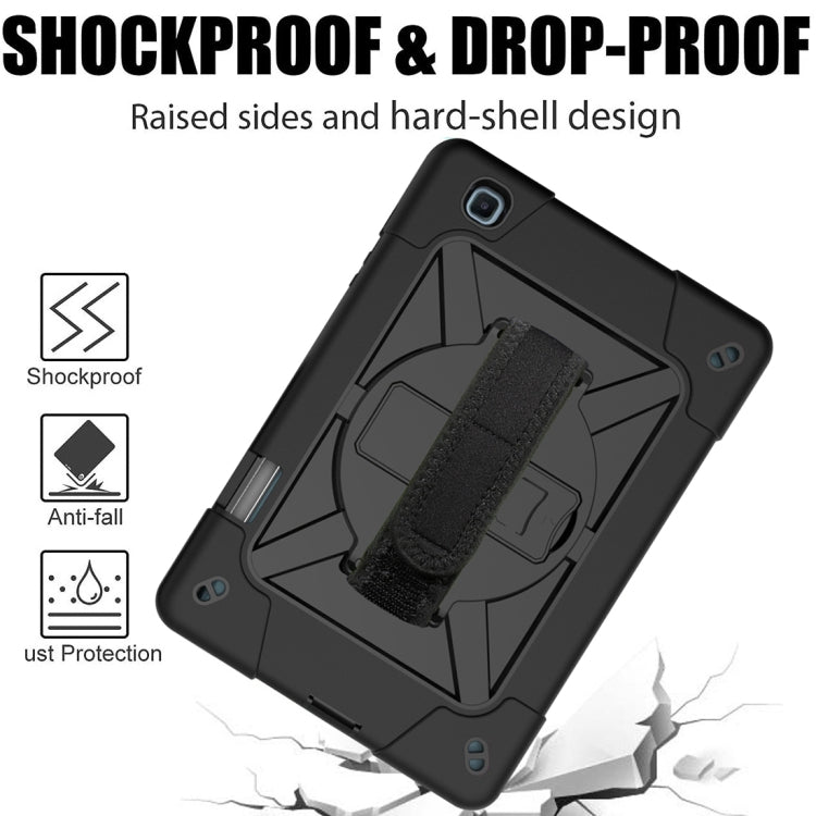 For Samsung Galaxy Tab S6 Lite P610 Contrast Color Robot Silicone + PC Tablet Case(Black) by buy2fix