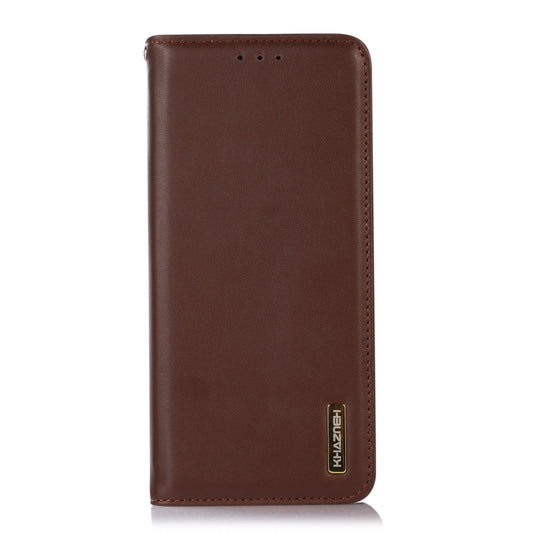 For Samsung Galaxy M13 4G Global KHAZNEH Nappa Top Layer Cowhide Leather Phone Case(Brown) by buy2fix