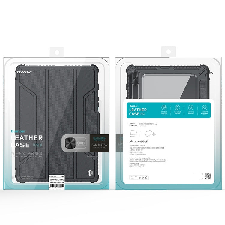For Samsung Galaxy Tab S7 NILLKIN Bumper Pro Camshield Tablet Leather Case(Blue) by NILLKIN