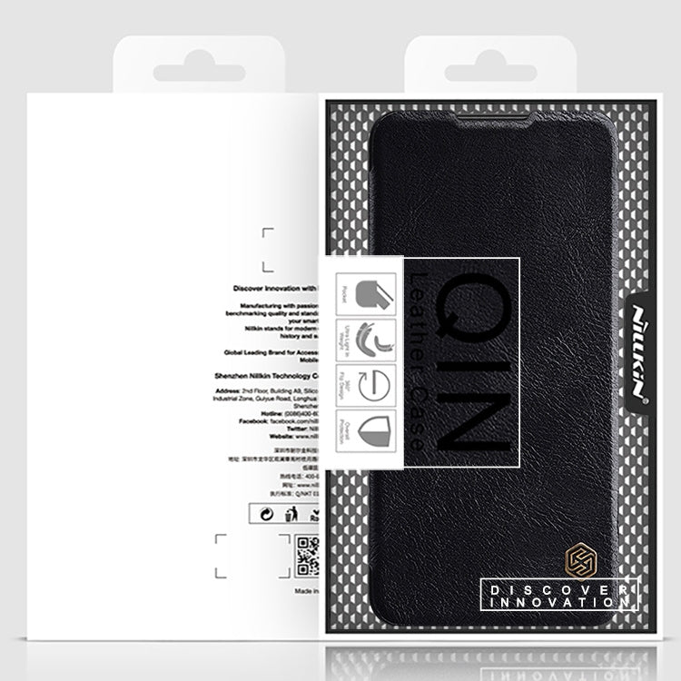 For Xiaomi Redmi Note 11T Pro/11T Pro+ 5G/Poco X4 GT 5G NILLKIN QIN Series Crazy Horse Texture Leather Phone Case(Black) by NILLKIN