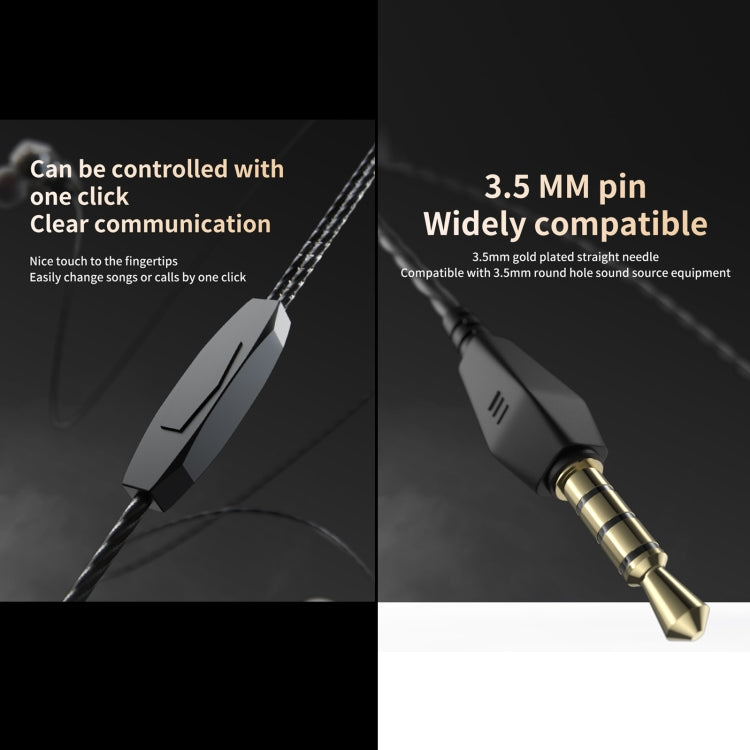 QKZ AK2 Sports In-ear Wired HiFi Sound Heavy Bass 3.5mm Earphone with Mic(Two-color) by QKZ