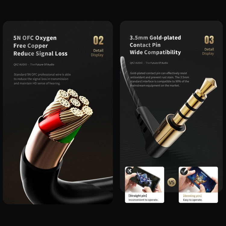 QKZ SK8 3.5mm Sports In-ear Dynamic HIFI Monitor Earphone with Mic(White) by QKZ