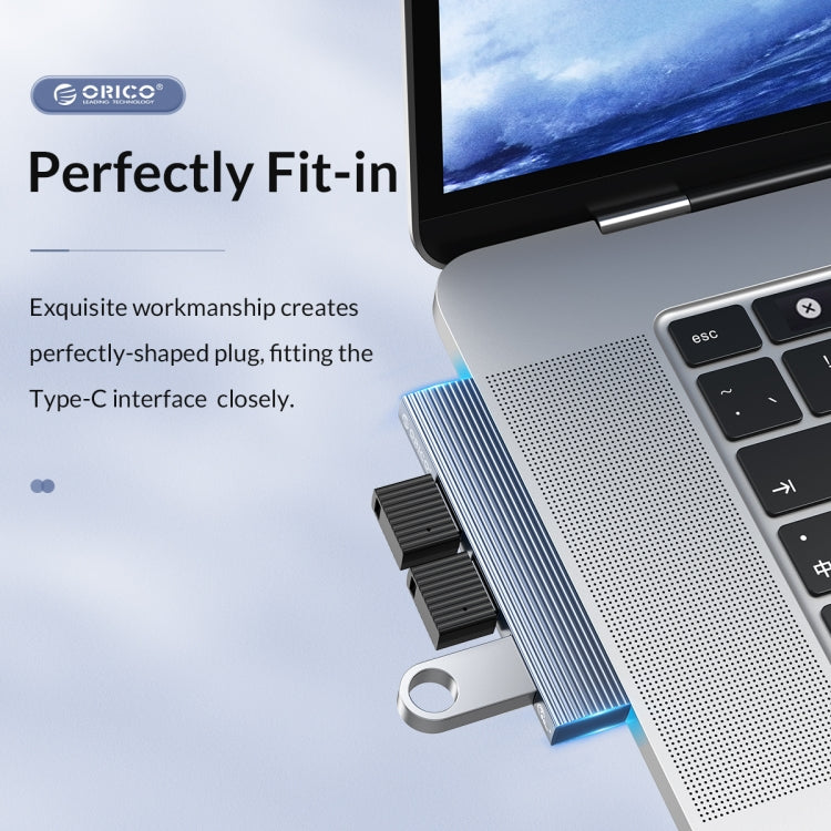 ORICO AH-W13 USB 3.1x1 + USB 2.0x2 to USB-C/Type-C Transmission + Charging Docking Station(Grey) by ORICO