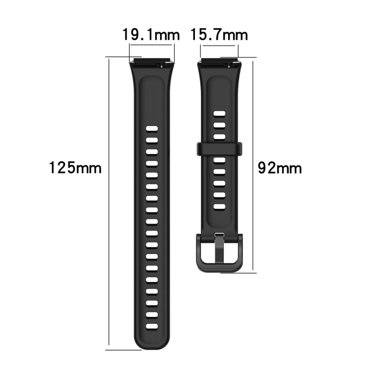 For Huawei Band 7 Silicone Watch Band(Black) by buy2fix