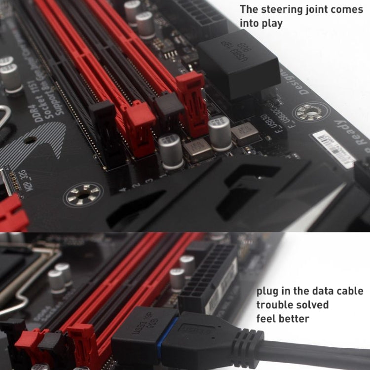 10 PCS 3.0 19P 20P 90 Degree Motherboard Male To Female Extension Adapter, Model: PH19A by buy2fix