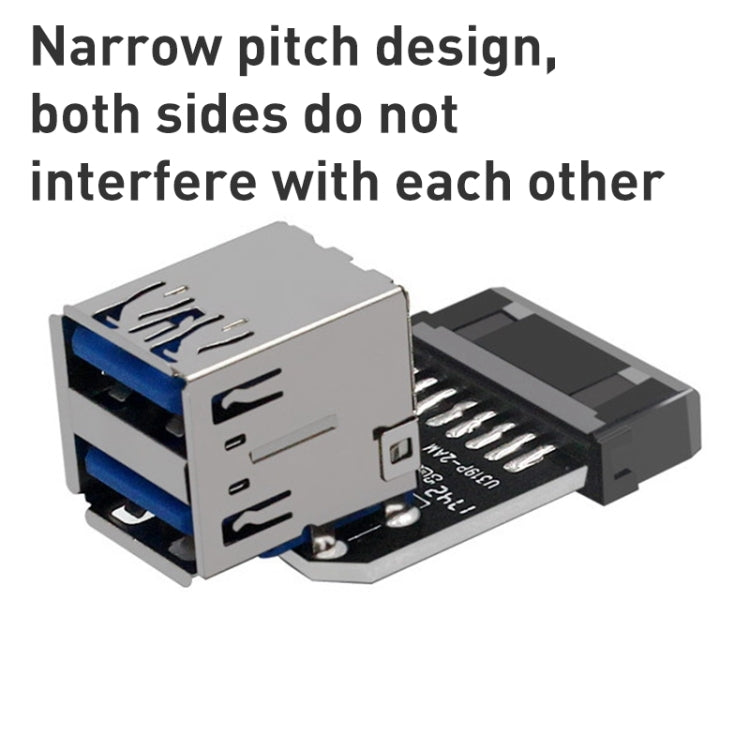 10 PCS 19/20Pin to Dual USB 3.0 Adapter Converter, Model:PH21 by buy2fix