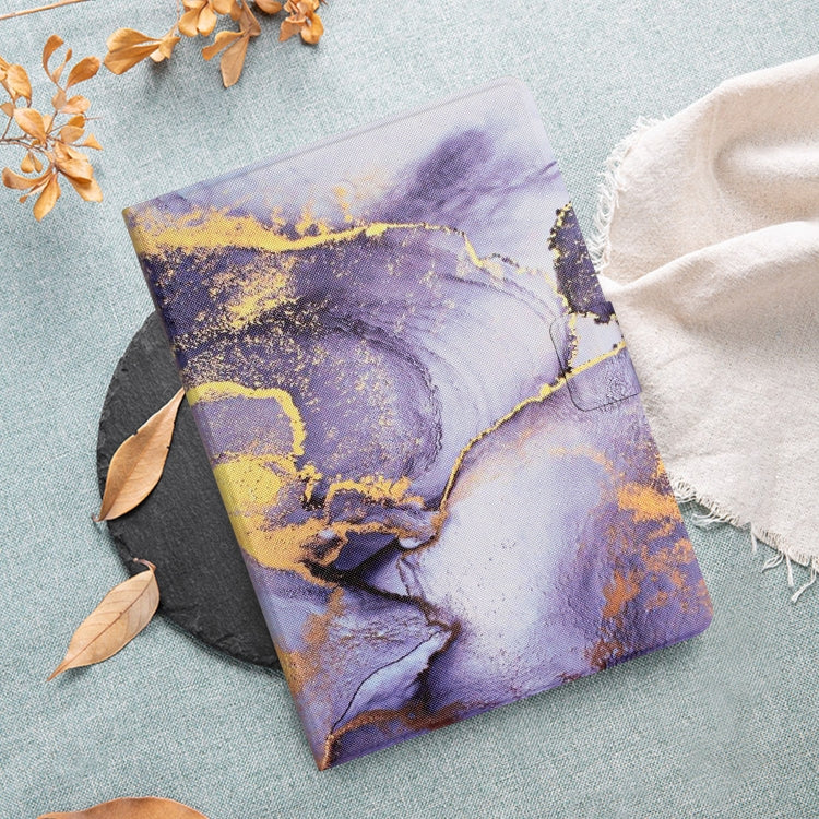 For iPad mini 2024 / mini 6 Marble Pattern Smart Leather Tablet Case(Purple) by buy2fix