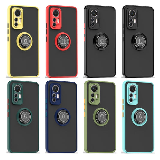 For Xiaomi 12 Lite Q Shadow 1 Series TPU + PC Phone Case with Ring Holder(Royal Blue) by buy2fix