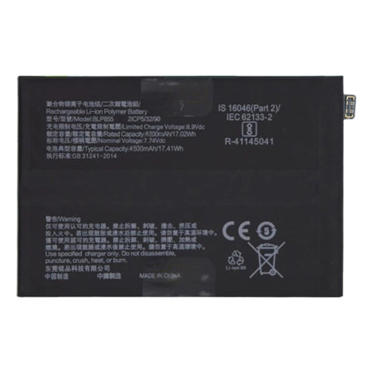 BLP855 4500 mAh Li-Polymer Battery Replacement For OPPO Reno6 Pro 5G / K9 Pro by buy2fix
