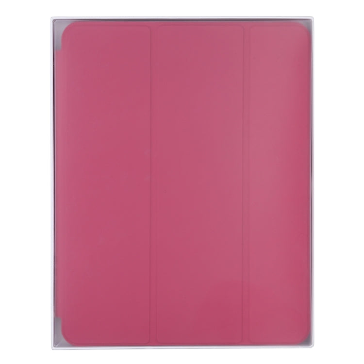 For iPad Pro 11 2022 / 2021 / 2020 3-fold Horizontal Flip Smart Leather Tablet Case with Sleep / Wake-up Function & Holder(Rose Red) by buy2fix