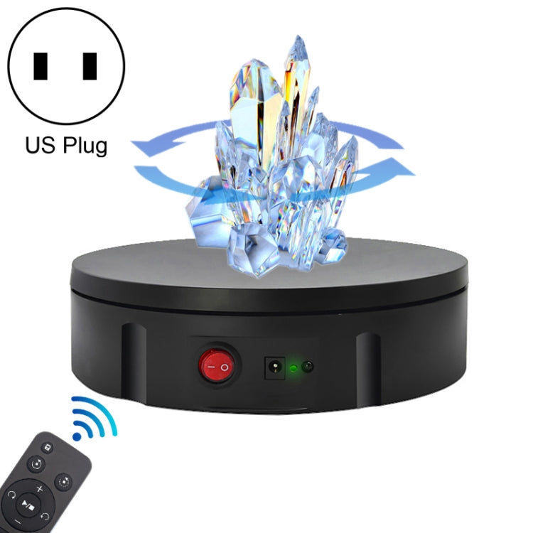 22cm Charging Rotating Display Stand Video Shooting Turntable, Load: 50kg, Power Plug:US Plug(Black) -  by buy2fix | Online Shopping UK | buy2fix