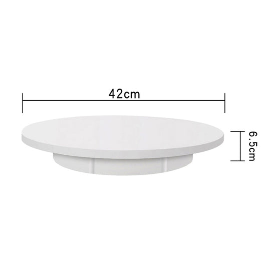 42cm Charging Rotating Display Stand Video Shooting Turntable, Load: 100kg, Power Plug:UK Plug(White) by buy2fix
