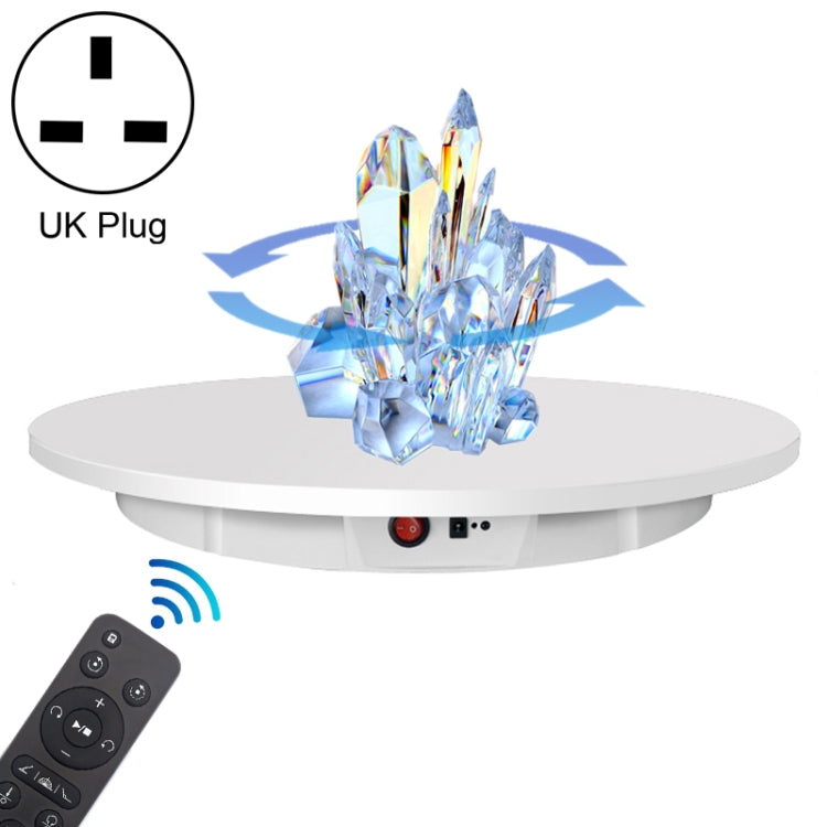 60cm Charging Rotating Display Stand Video Shooting Turntable, Load: 100kg, Power Plug:UK Plug(White) -  by buy2fix | Online Shopping UK | buy2fix