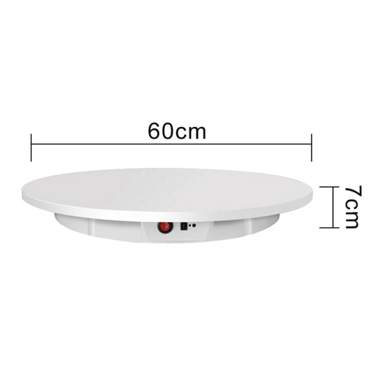 60cm Charging Rotating Display Stand Video Shooting Turntable, Load: 100kg, Power Plug:AU Plug(White) by buy2fix