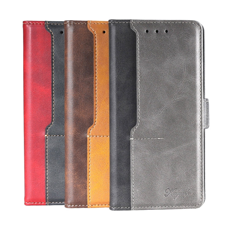 For Huawei nova 10 Contrast Color Side Buckle Leather Phone Case(Blue+Grey) by buy2fix