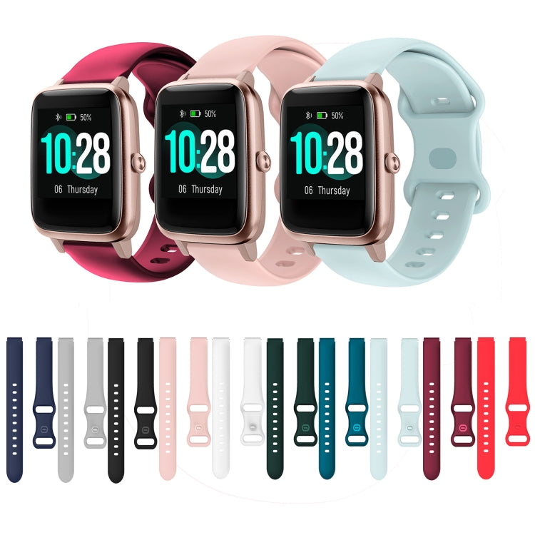 For Xiaomi Haylou Smart Watch LS01 19mm Butterfly Buckle Silicone Watch Band(Grey) by buy2fix