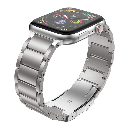 Titanium Alloy Watch Band For Apple Watch Ultra 49mm&Watch Ultra 2 49mm / Series 9&8&7 45mm / SE 3&SE 2&6&SE&5&4 44mm / 3&2&1 42mm(Silver) by buy2fix
