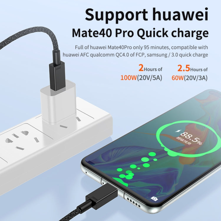100W USB-C / Type-C to USB-C / Type-C Fast Charging Data Cable, Length:0.5m(White) by buy2fix