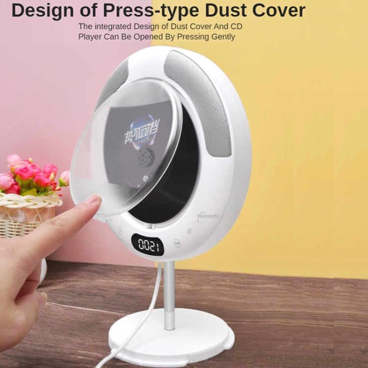 Kecag KC-607 Wall Mounted Bluetooth Compact Disc Album CD Player(White) by Kecag