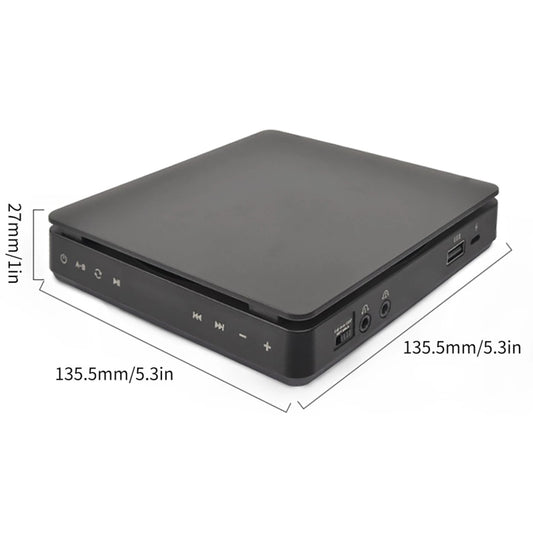 Kecag KC-708 Portable Retro Disc Album CD Player(Black) by Kecag