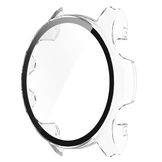 For Garmin Forerunner 255S PC Tempered Film Full Body Watch Case(Transparent White) by buy2fix
