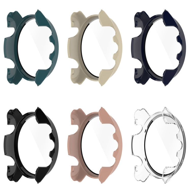 For Garmin Forerunner 255S PC Tempered Film Full Body Watch Case(Black) by buy2fix