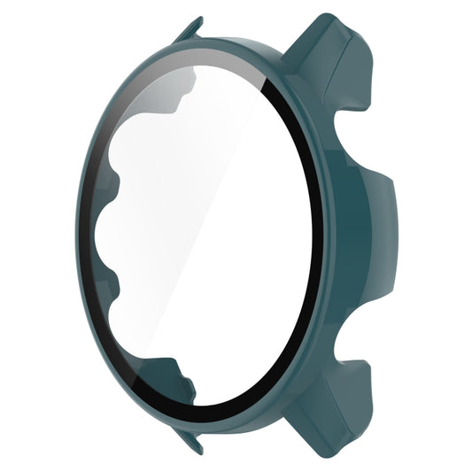 For Garmin Forerunner 955 PC Tempered Film Full Body Watch Case(Pine Needle Green) by buy2fix