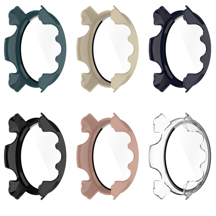 For Garmin Forerunner 955 PC Tempered Film Full Body Watch Case(Black) by buy2fix