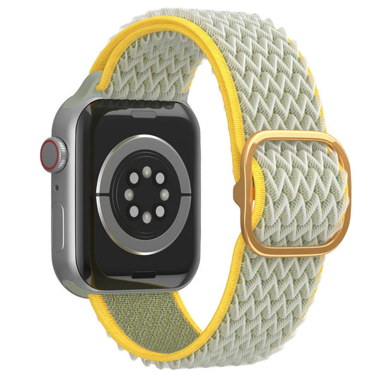 Wave Nylon Watch Band For Apple Watch Ultra 49mm&Watch Ultra 2 49mm / Series 9&8&7 45mm / SE 3&SE 2&6&SE&5&4 44mm / 3&2&1 42mm(Sunny) by buy2fix