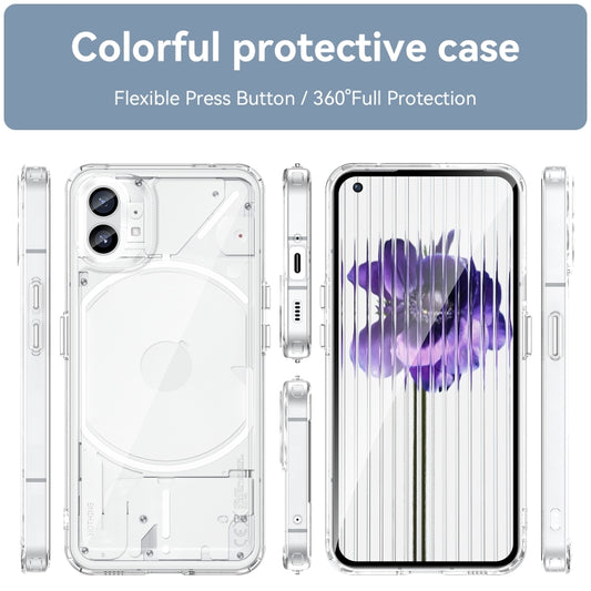 For Nothing Phone 1 Colorful Series Acrylic + TPU Phone Case(Transparent) by buy2fix