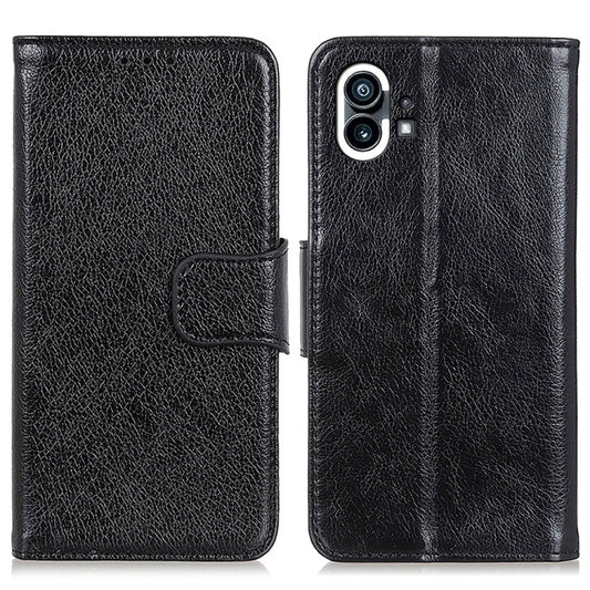 For Nothing Phone 1 Nappa Texture Horizontal Flip Leather Phone Case(Black) by buy2fix