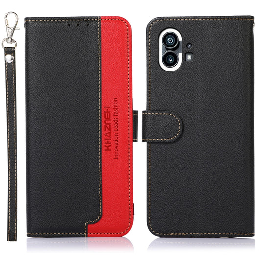For Nothing Phone 1 KHAZNEH Litchi Texture Leather RFID Phone Case(Black) by buy2fix