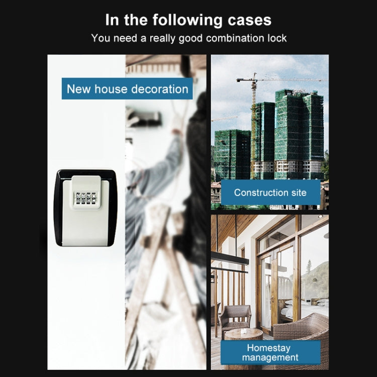 G12 Nail Free Installation Password Key Storage Box(Black) by buy2fix