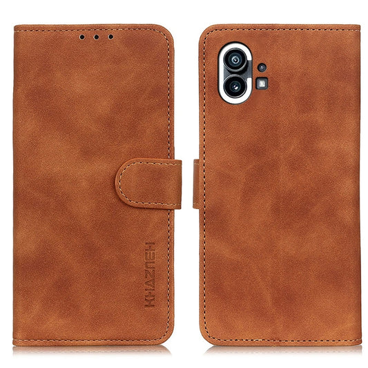 For Nothing Phone 1 KHAZNEH Retro Texture Leather Phone Case(Brown) by buy2fix