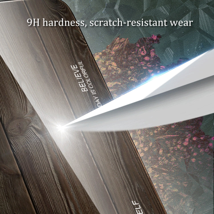 For Huawei nova 9 Wood Grain Glass Protective Case(Black) by buy2fix