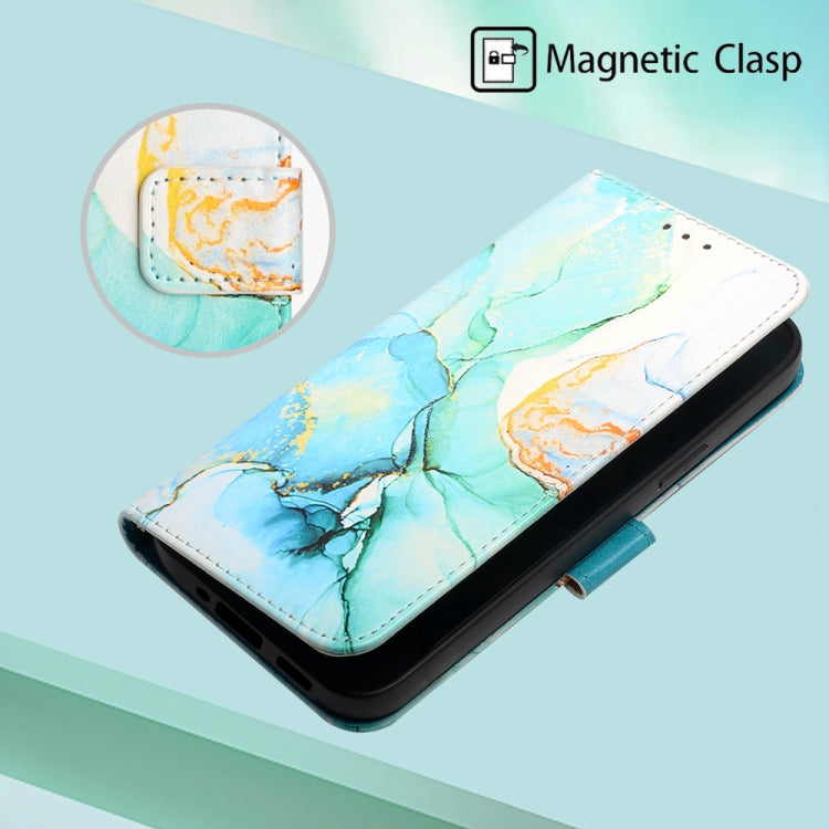 For Nothing Phone 1 PT003 Marble Pattern Flip Leather Phone Case(Green) by buy2fix