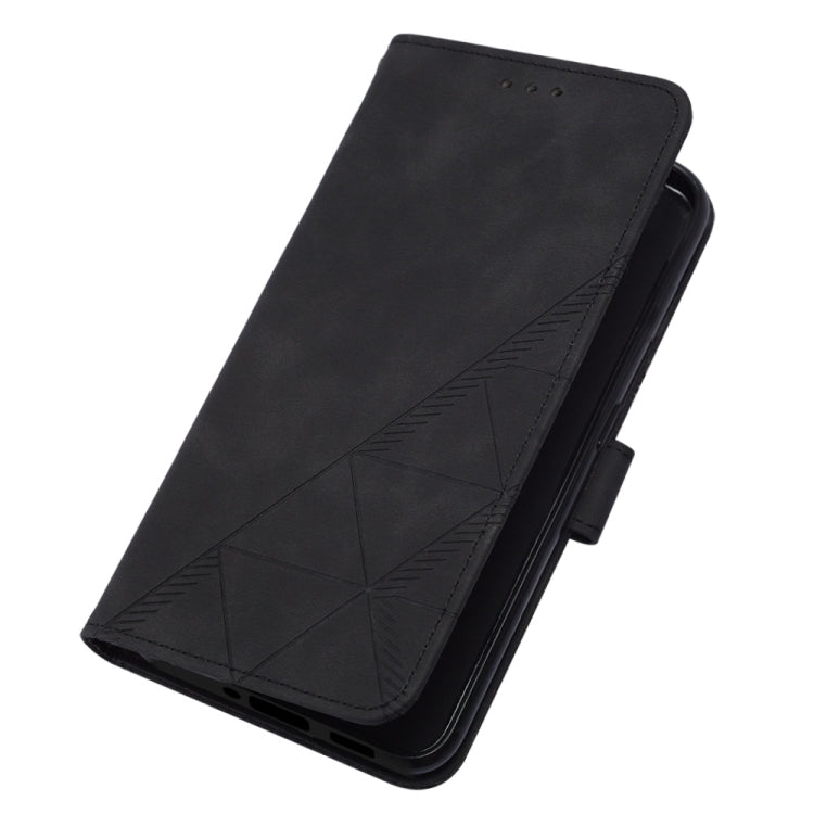 For Nothing Phone 1 3D Embossed Flip Leather Phone Case(Black) by buy2fix