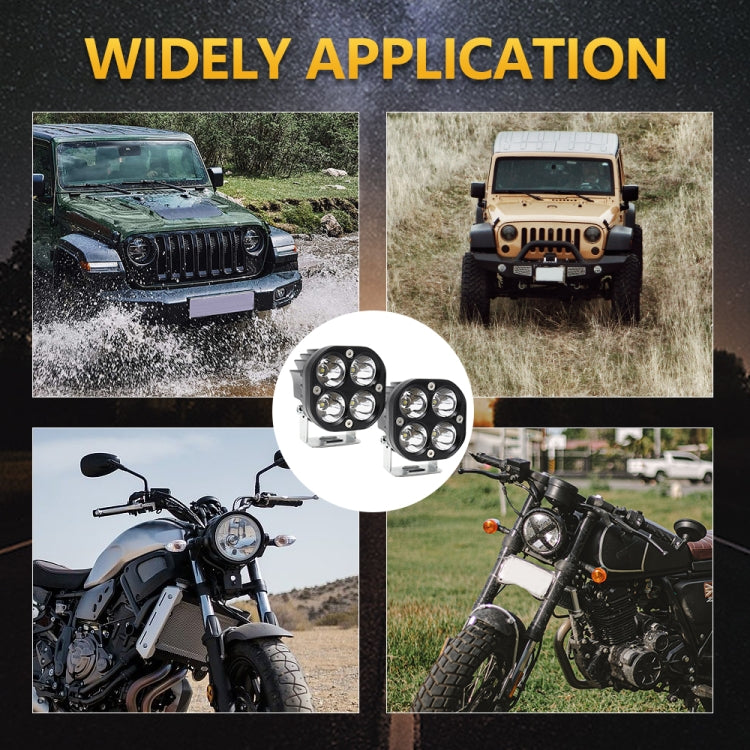 Car 3 inch 4LEDs Continuous Spotlight 20W / 2000LM / 6000K / DC9-80V(White Light) by buy2fix