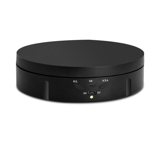 14.6cm Remote USB Electric Rotating Turntable Display Stand, Load: 10kg(Black) by buy2fix