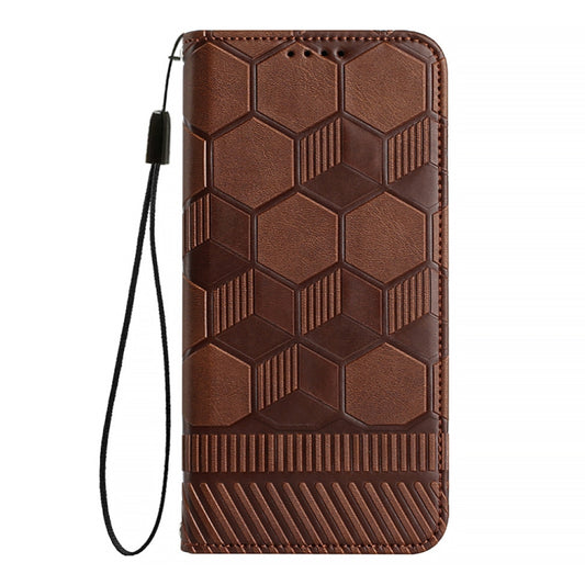 For Nothing Phone 1 Football Texture Magnetic Leather Flip Phone Case(Brown) by buy2fix