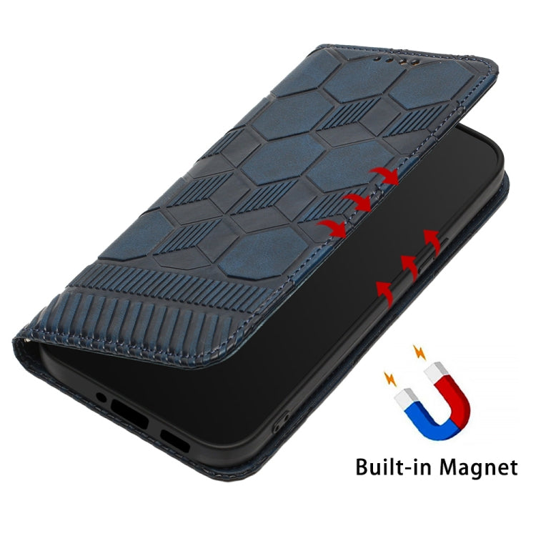 For Nothing Phone 1 Football Texture Magnetic Leather Flip Phone Case(Dark Blue) by buy2fix