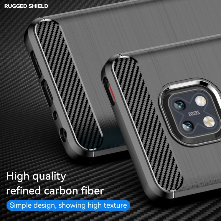 For Nokia XR20 Brushed Texture Carbon Fiber TPU Phone Case(Black) by buy2fix