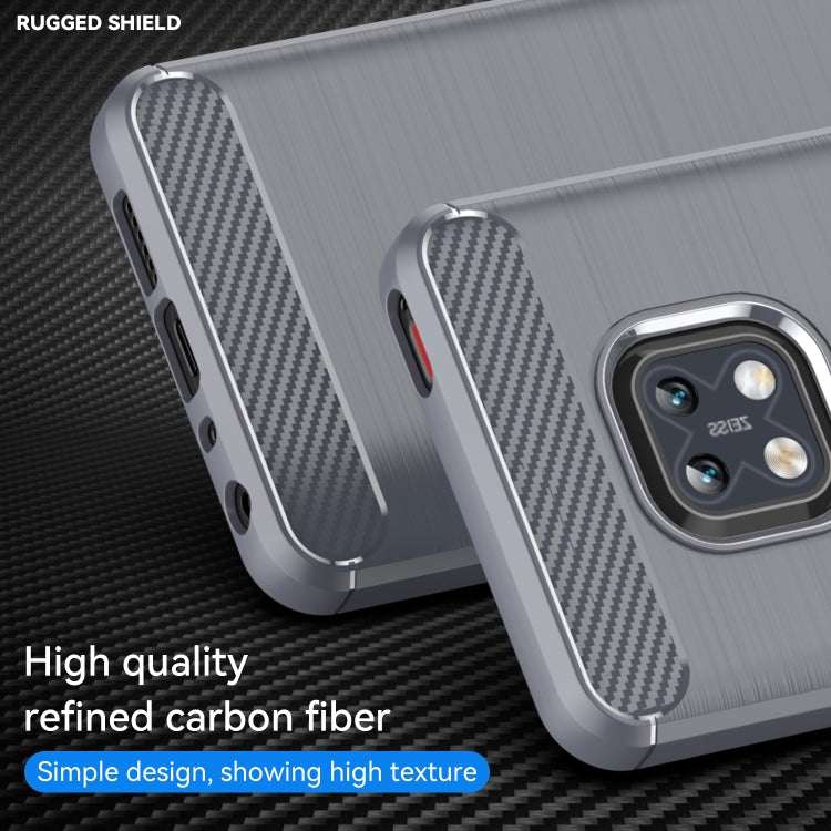 For Nokia XR20 Brushed Texture Carbon Fiber TPU Phone Case(Grey) by buy2fix