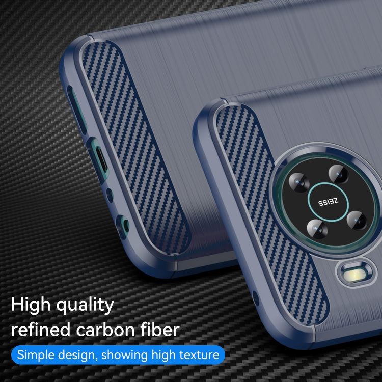 For Nokia X100 Brushed Texture Carbon Fiber TPU Phone Case(Blue) by buy2fix