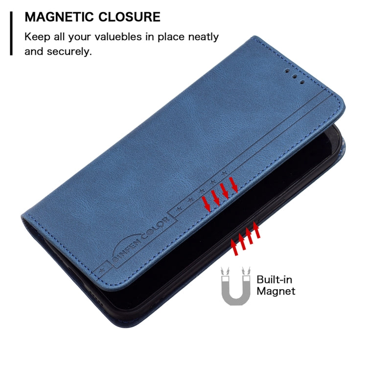 For Nothing Phone 1 Magnetic RFID Blocking Anti-Theft Leather Phone Case(Blue) by buy2fix