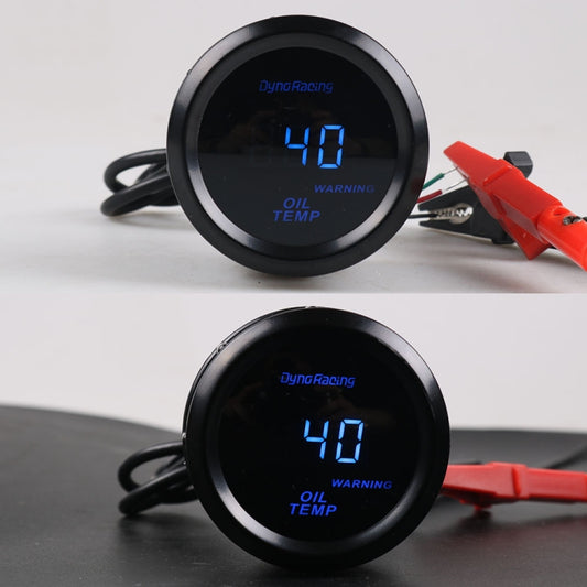 Car Modified 12V Universal 52mm Blue Light Digital Display Meter, Style:Oil Temperature Gauge by buy2fix