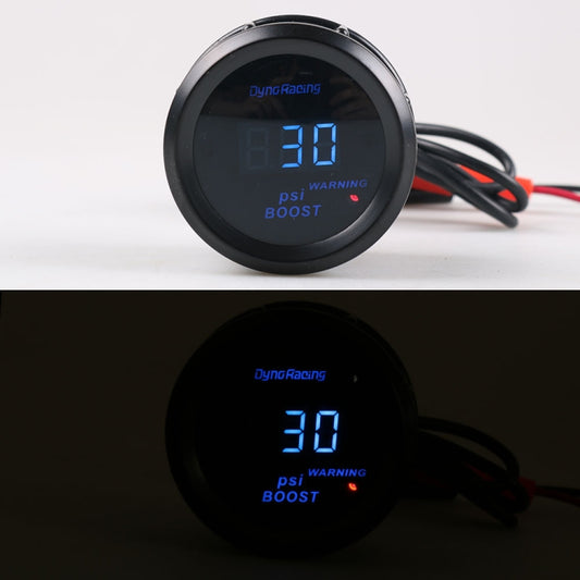 Car Modified 12V Universal 52mm Blue Light Digital Display Meter, Style:Turbo Boost Gauge PSI by buy2fix
